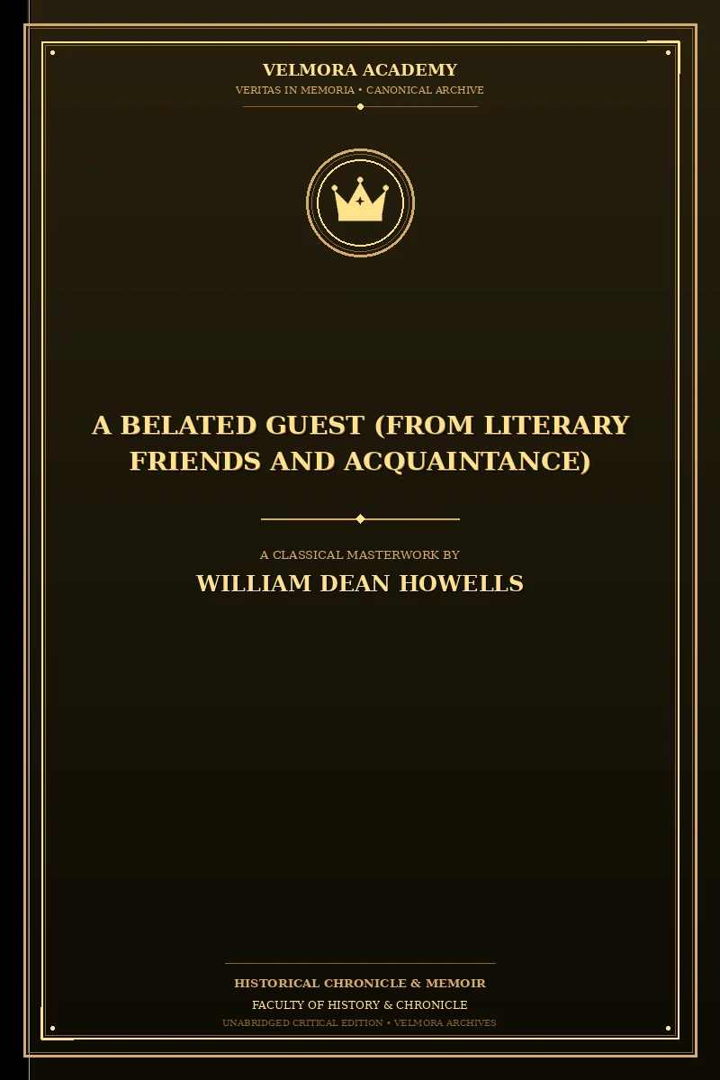 Cover of A Belated Guest (from Literary Friends and Acquaintance)