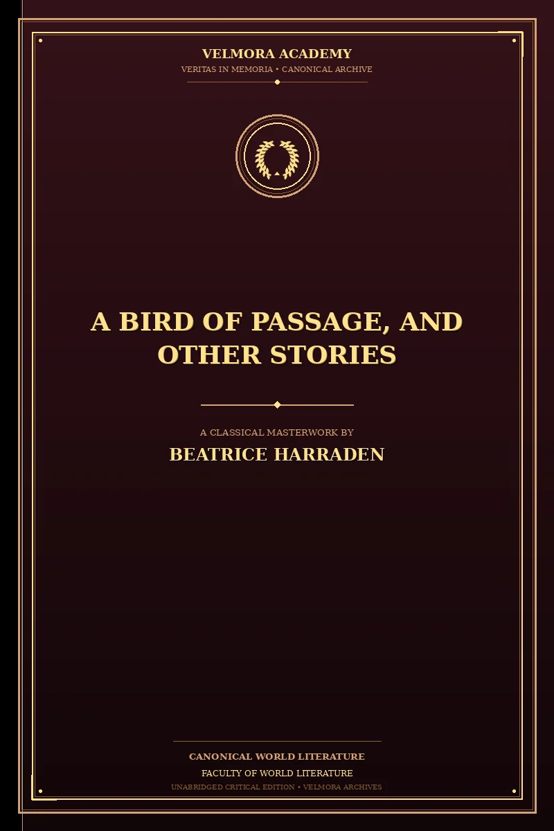 Cover of A Bird of Passage, and Other Stories