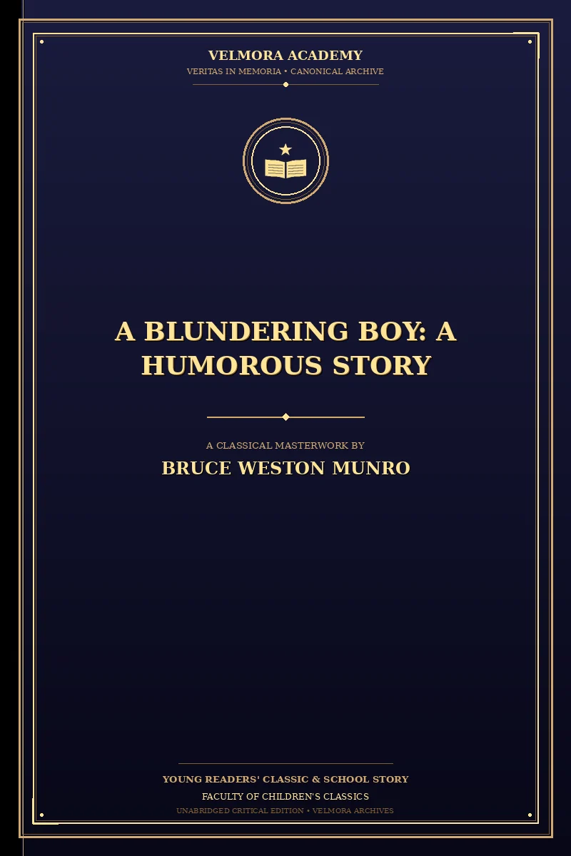 A Blundering Boy: A Humorous Story