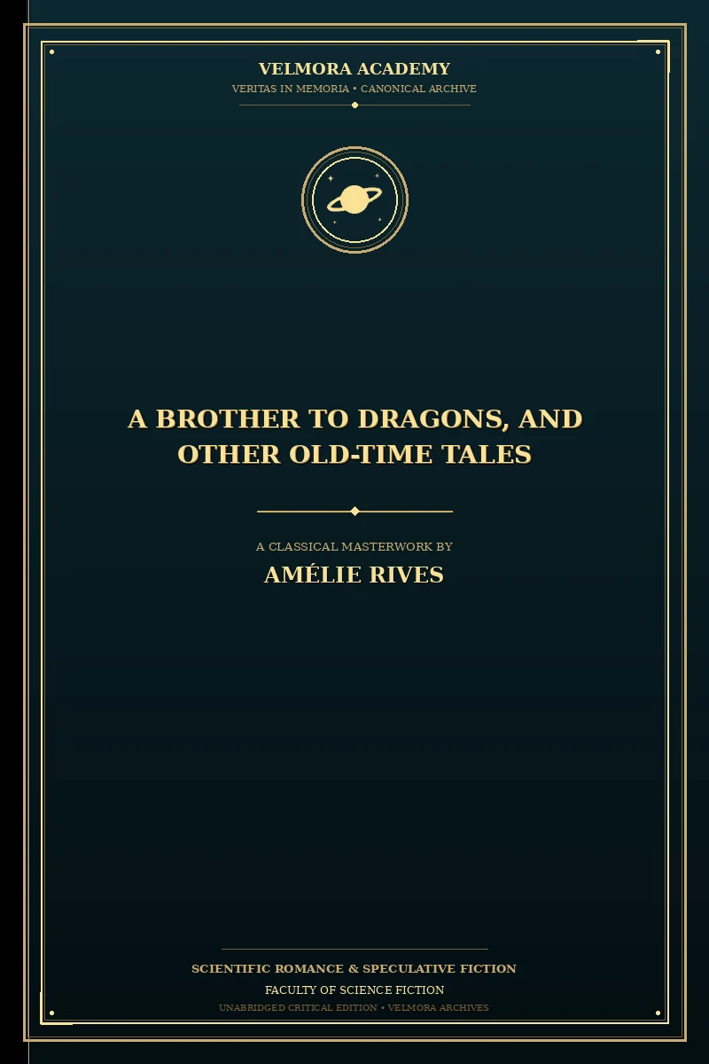 Cover of A Brother to Dragons, and Other Old-Time Tales