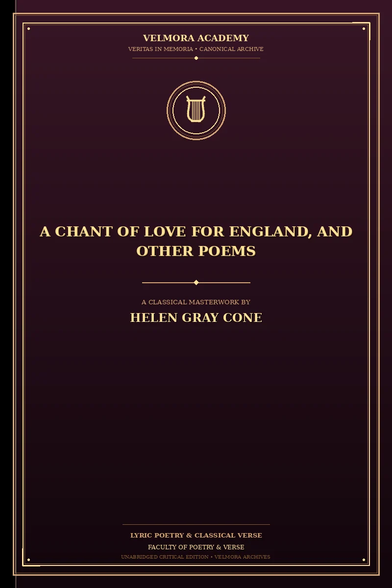 Cover of A chant of love for England, and other poems
