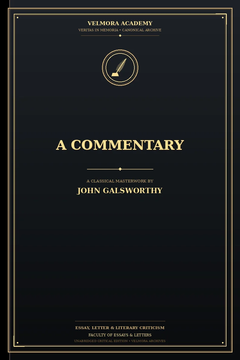 Cover of A Commentary