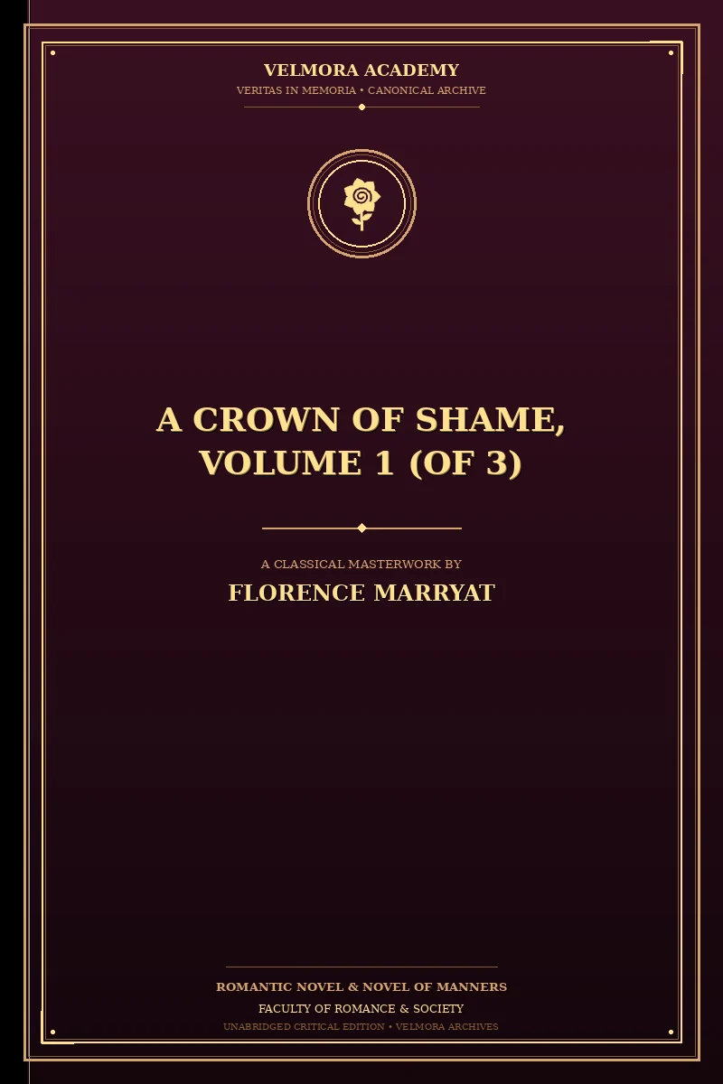 Cover of A crown of shame, volume 1 (of 3)