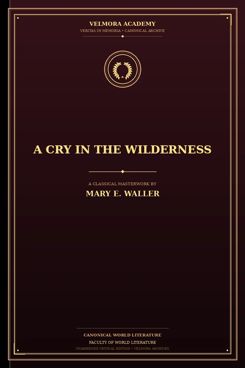 A Cry in the Wilderness