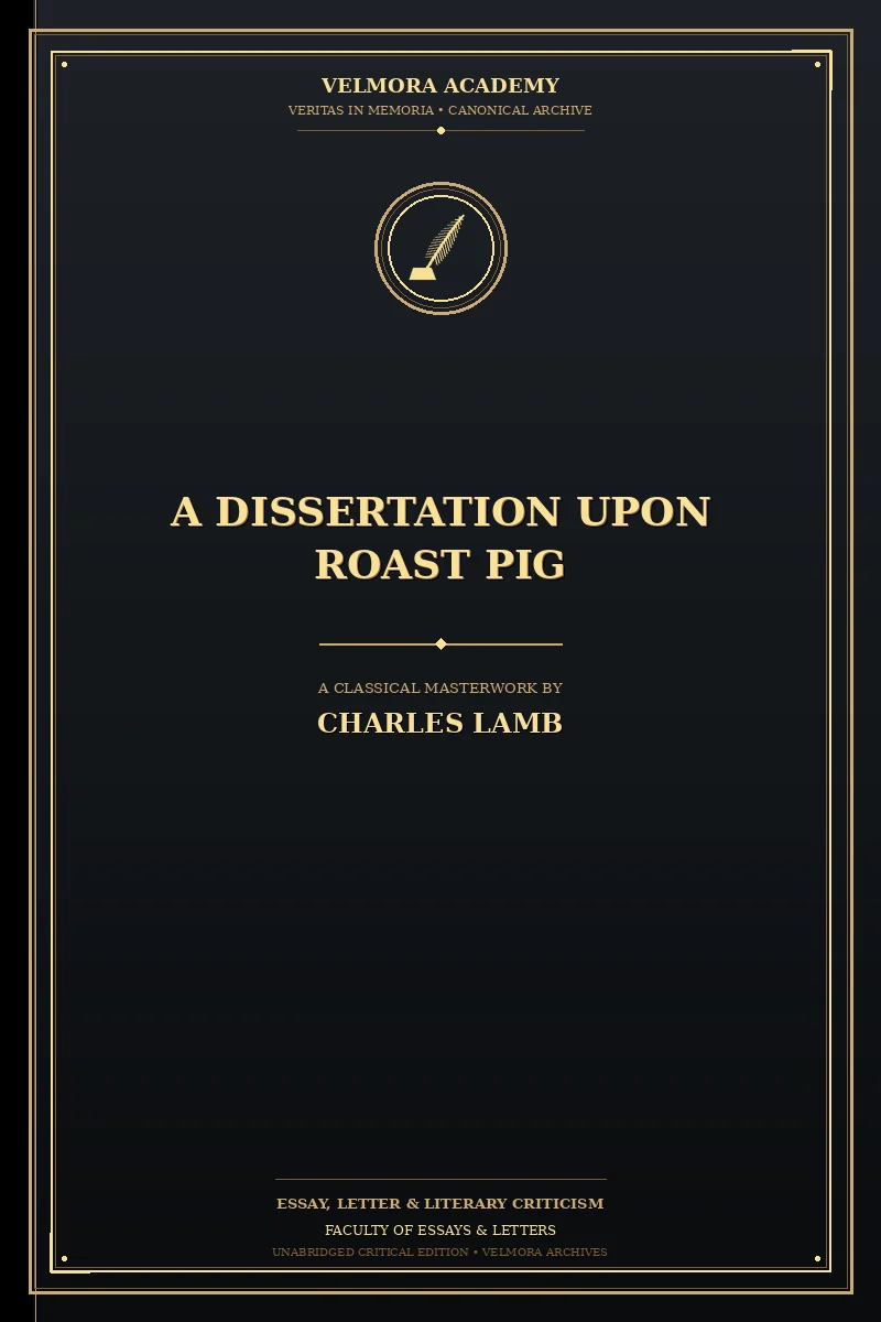Cover of A Dissertation upon Roast Pig