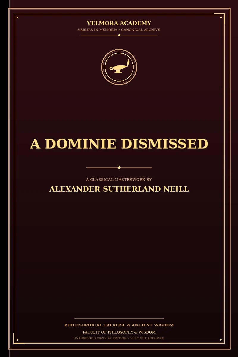 Cover of A Dominie Dismissed