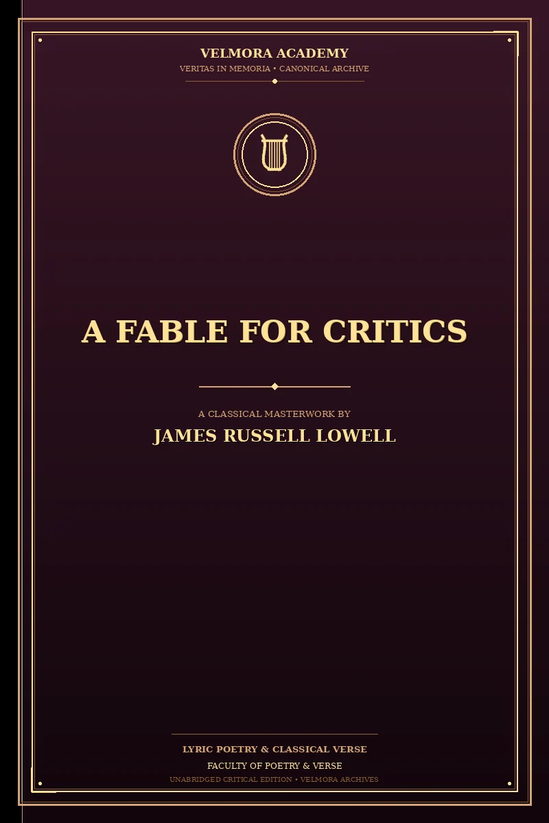 Cover of A Fable for Critics