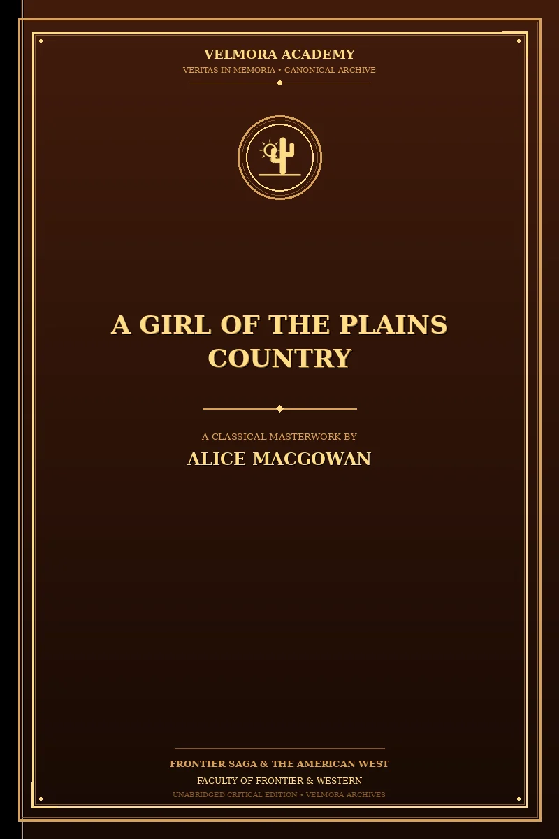 Cover of A Girl of the Plains Country