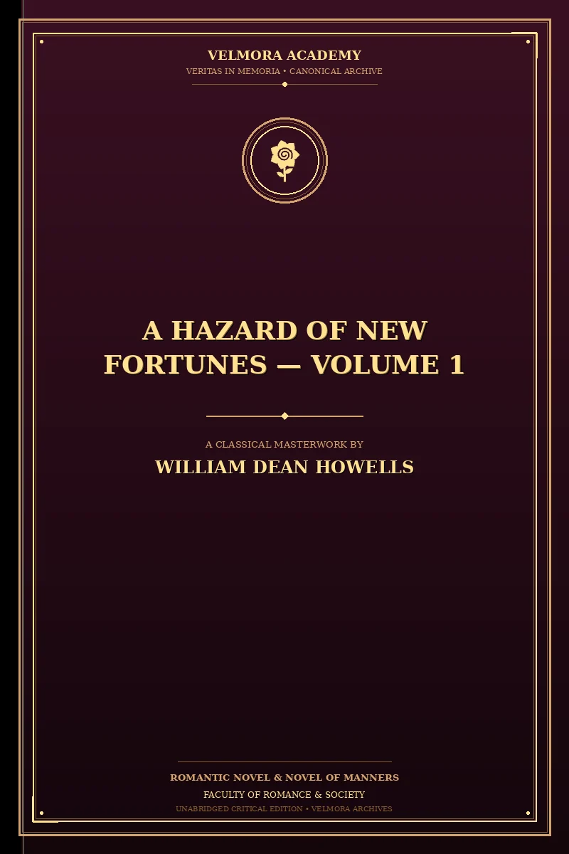 Cover of A Hazard of New Fortunes — Volume 1
