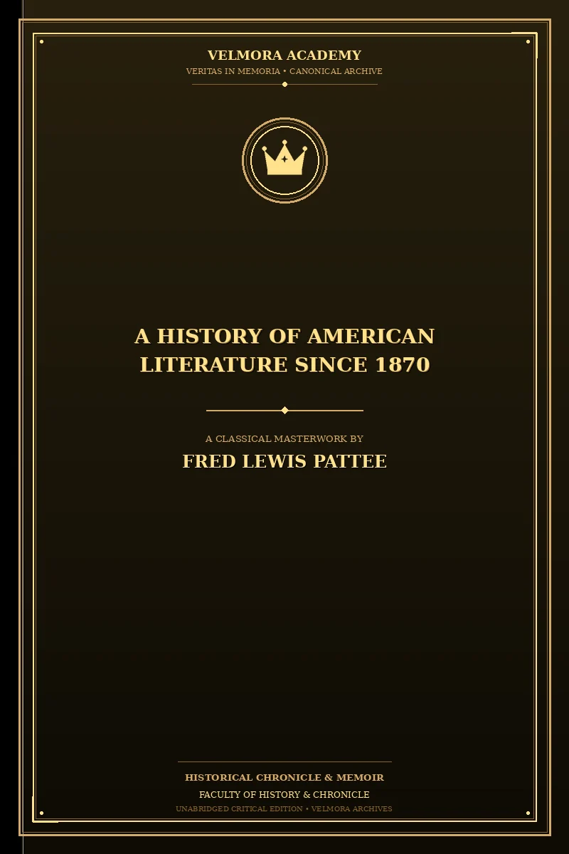 Cover of A History of American Literature Since 1870