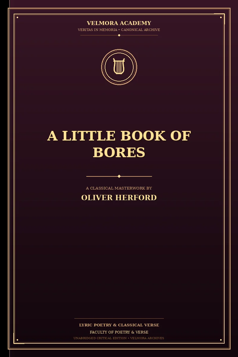 Cover of A Little Book of Bores