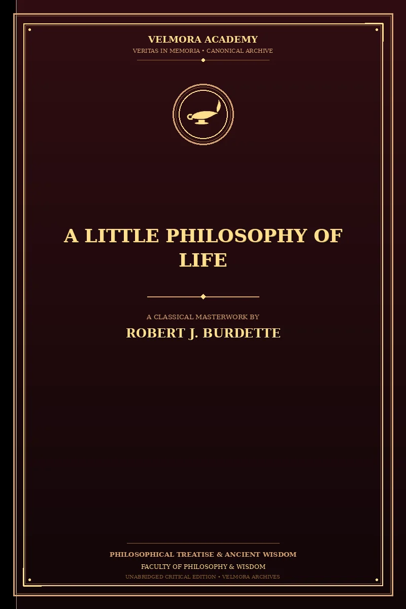 A little philosophy of life