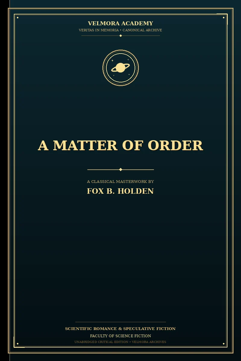 A Matter of Order
