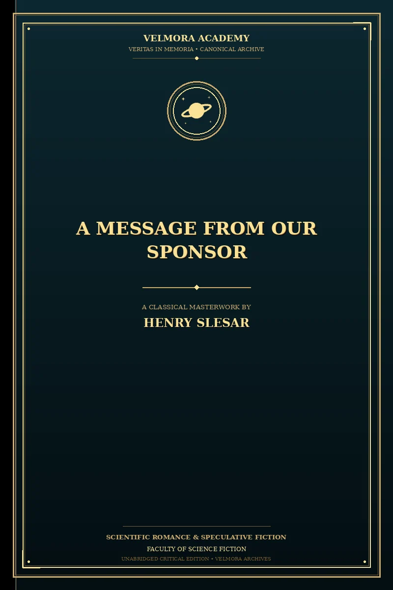 Cover of A Message From Our Sponsor