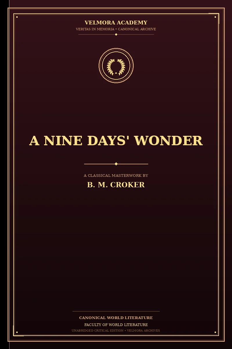 Cover of A Nine Days' Wonder