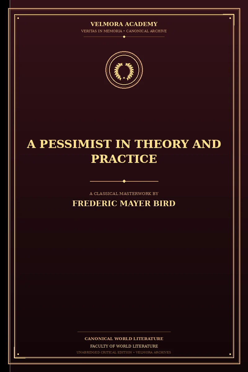 Cover of A Pessimist in Theory and Practice