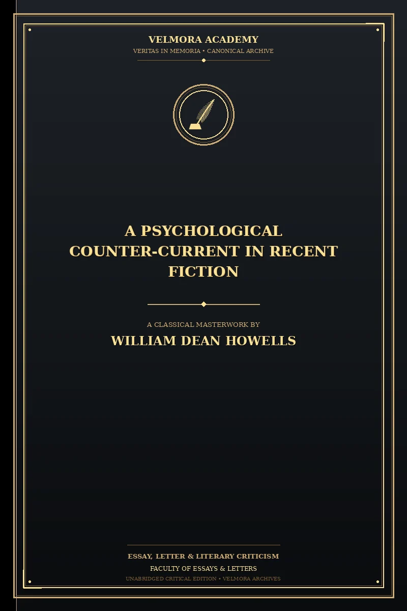 Cover of A Psychological Counter-Current in Recent Fiction