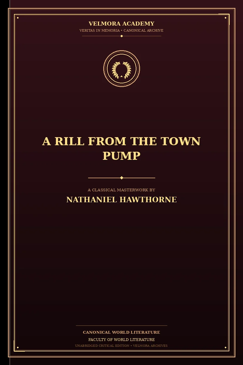 Cover of A Rill from the Town Pump