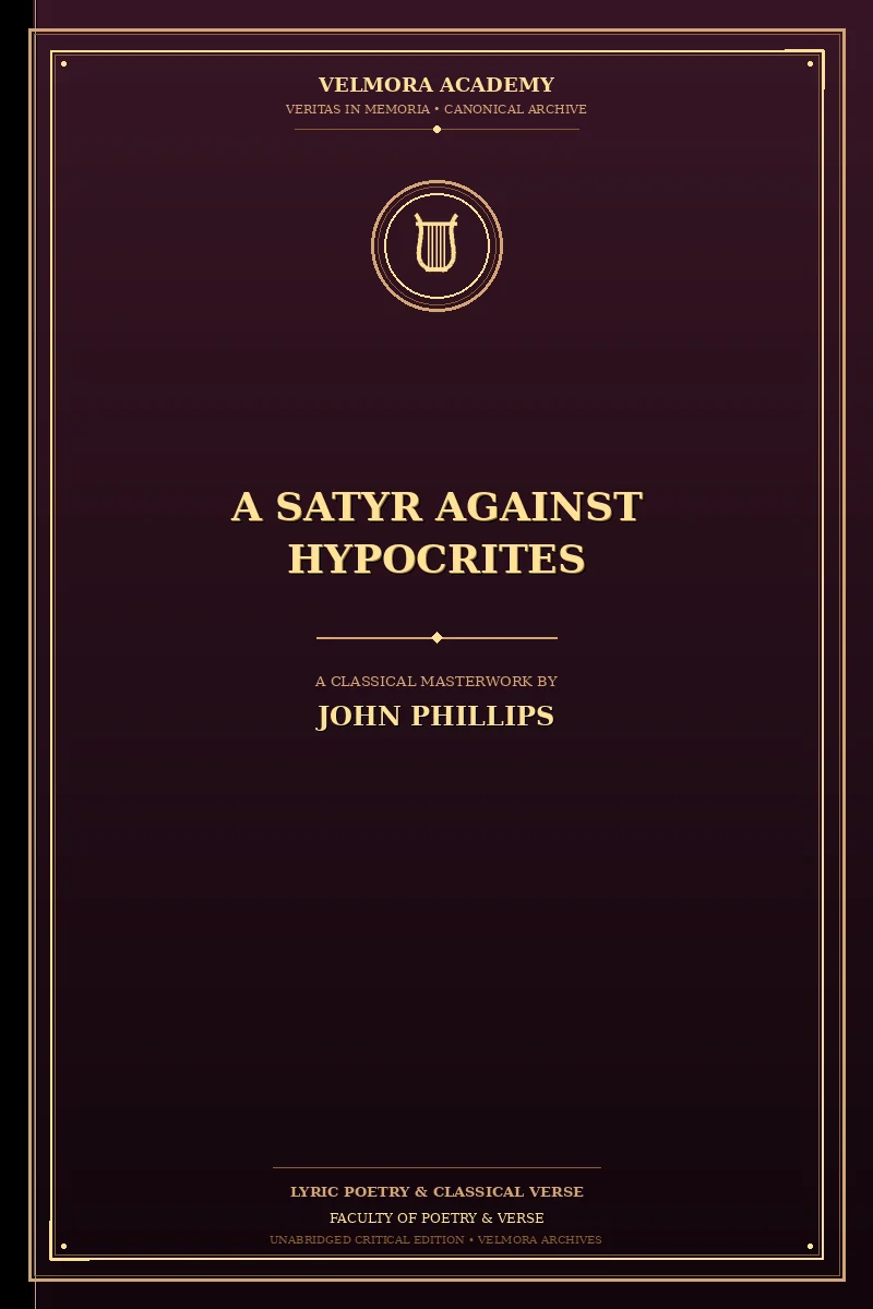 Cover of A Satyr Against Hypocrites