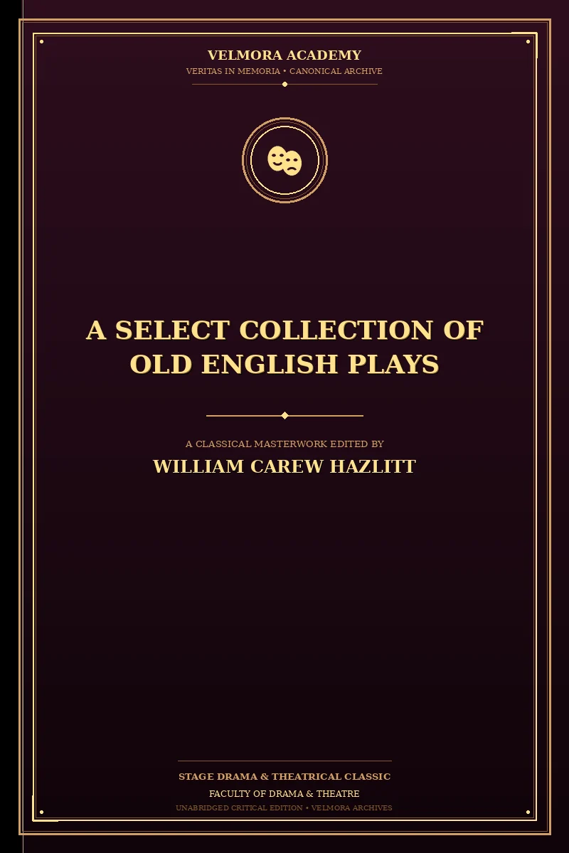 Cover of A Select Collection of Old English Plays