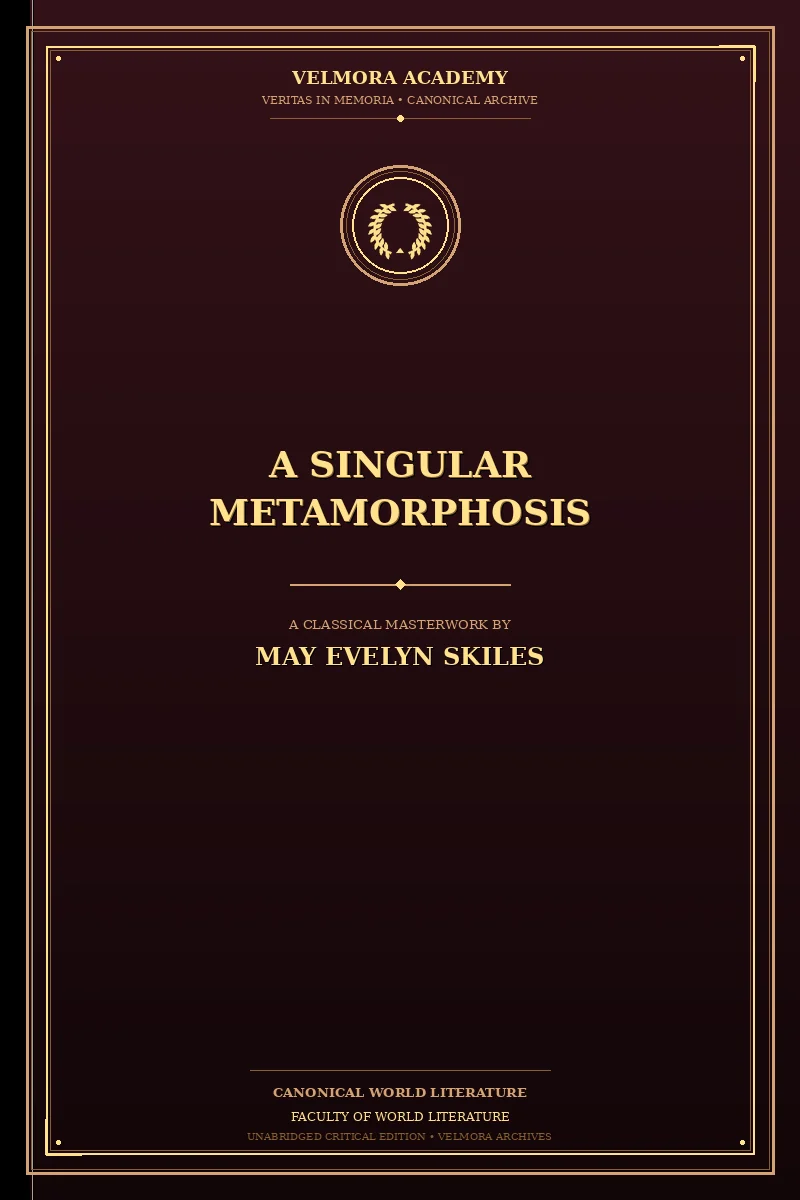 Cover of A Singular Metamorphosis
