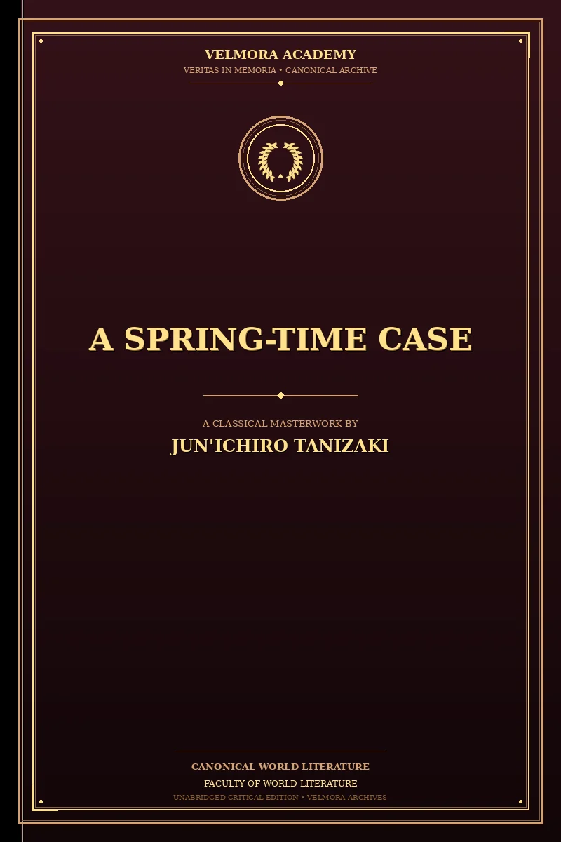 Cover of A spring-time case
