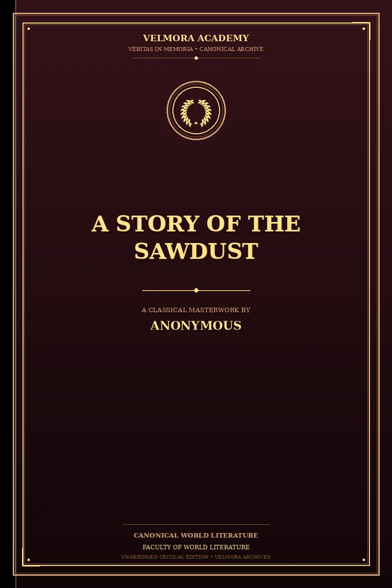 Cover of A story of the sawdust