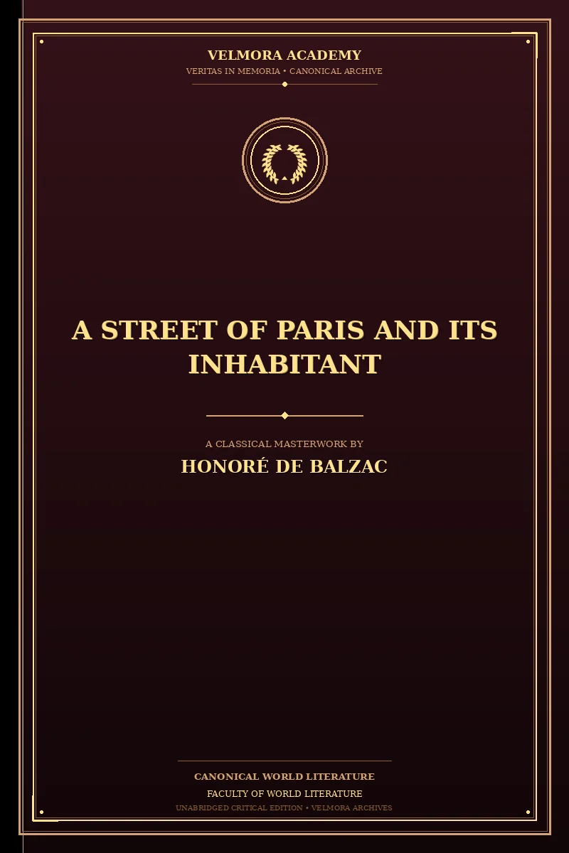 Cover of A Street of Paris and Its Inhabitant