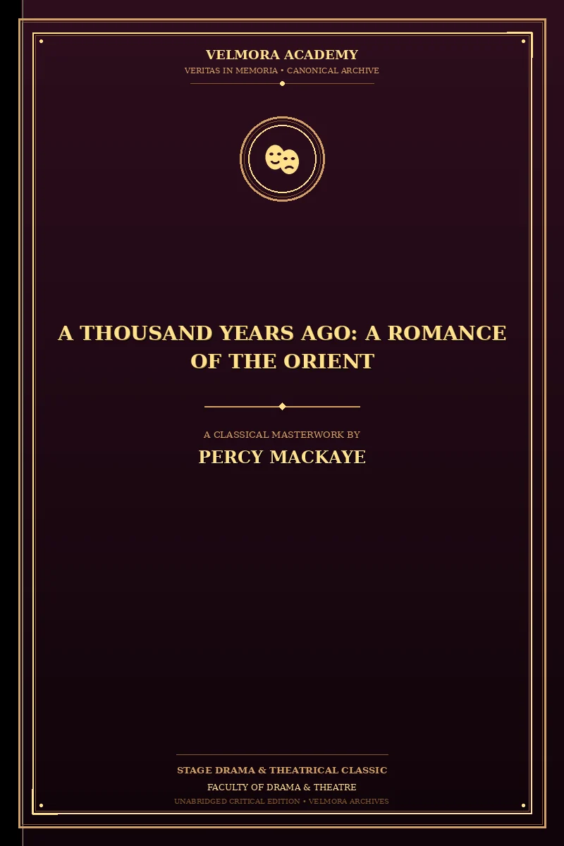 Cover of A Thousand Years Ago: A Romance of the Orient
