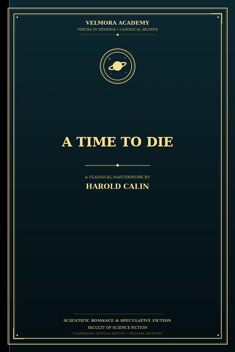 Cover of A time to die