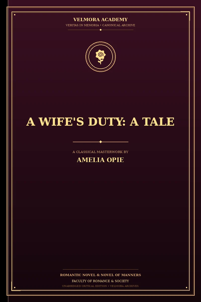 Cover of A Wife's Duty: A Tale