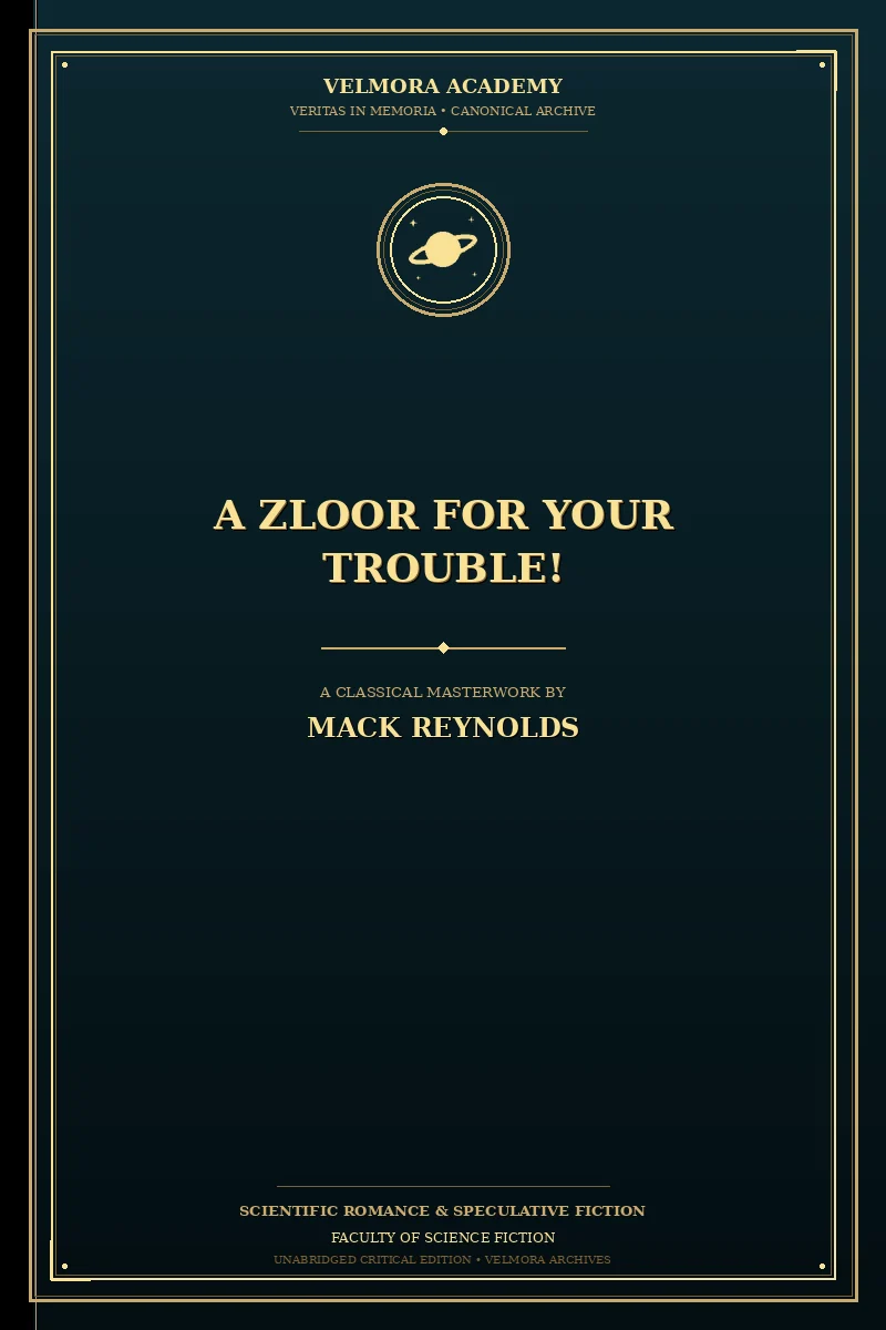 Cover of A Zloor for Your Trouble!
