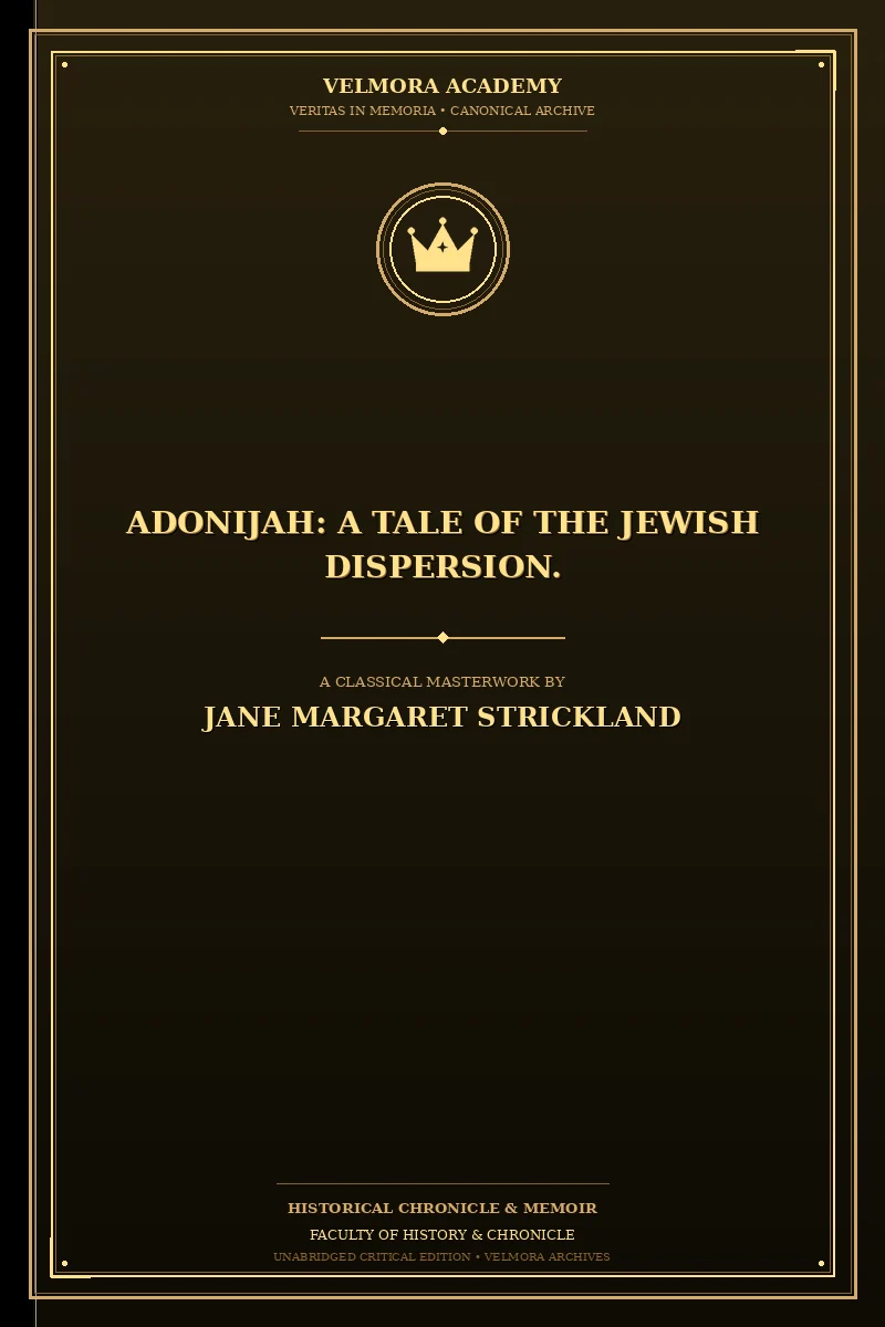 Cover of Adonijah: A Tale of the Jewish Dispersion.