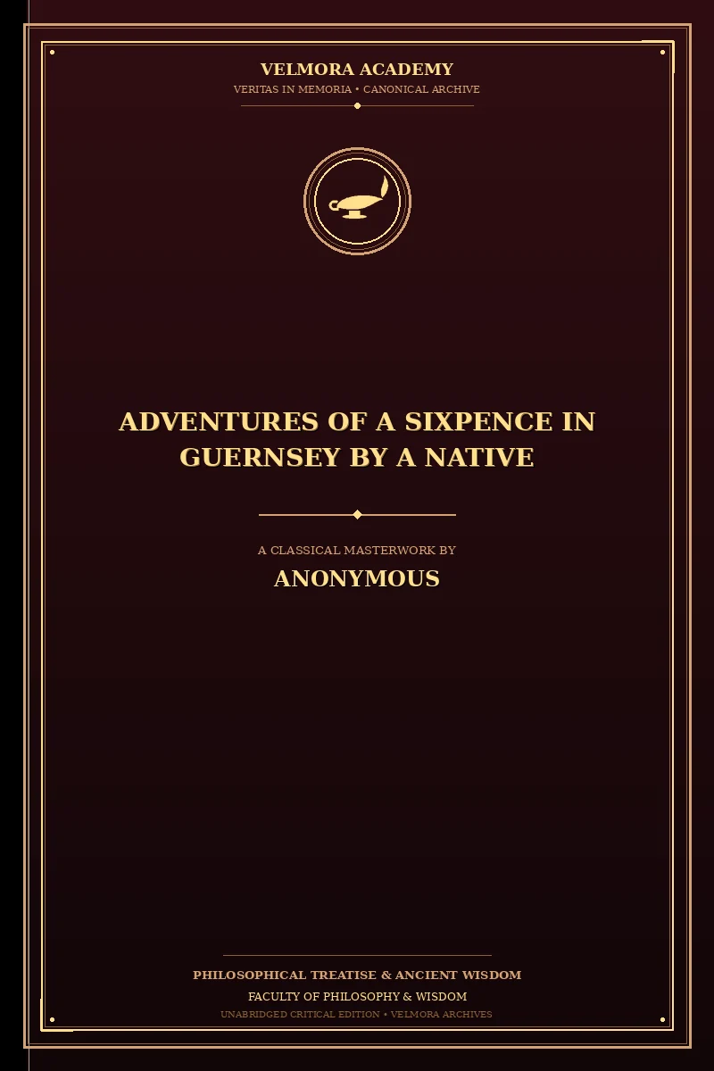 Cover of Adventures of a Sixpence in Guernsey by A Native