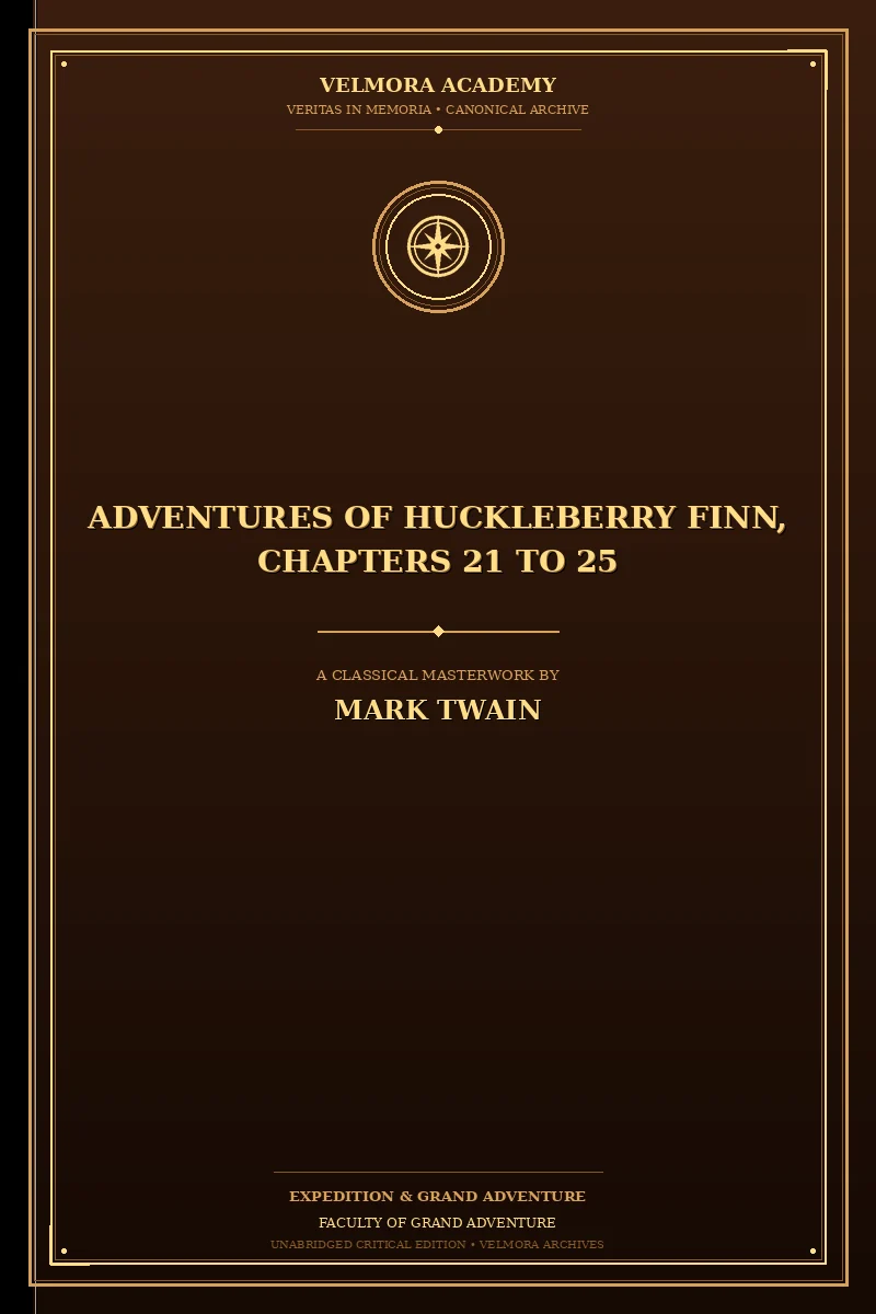 Cover of Adventures of Huckleberry Finn, Chapters 21 to 25