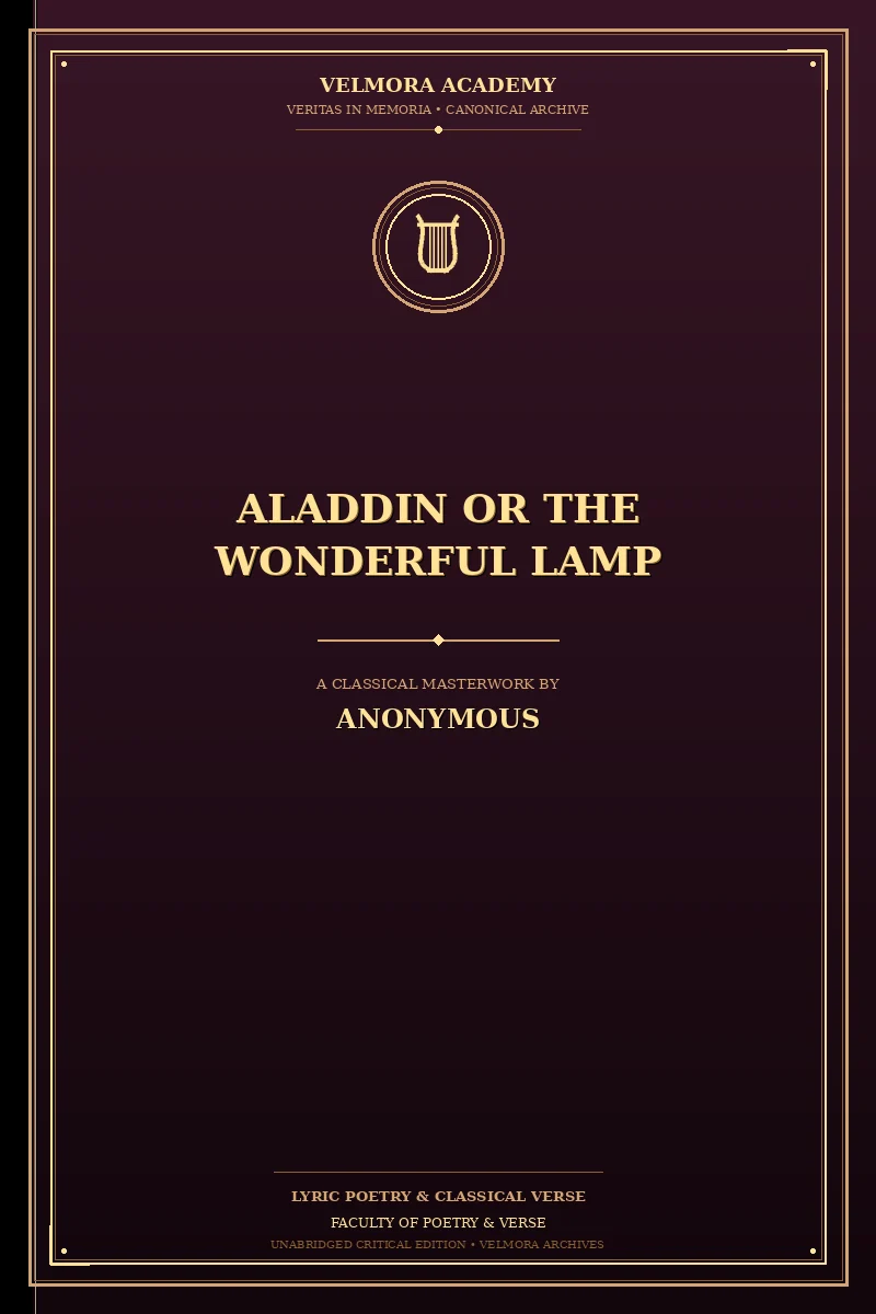 Cover of Aladdin or The Wonderful Lamp