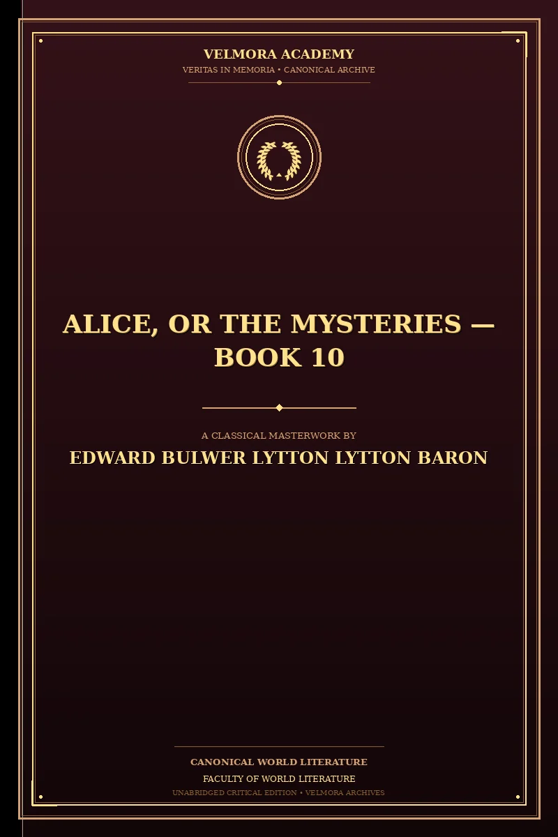 Cover of Alice, or the Mysteries — Book 10