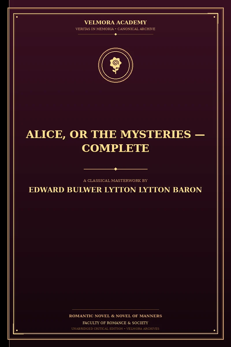 Cover of Alice, or the Mysteries — Complete
