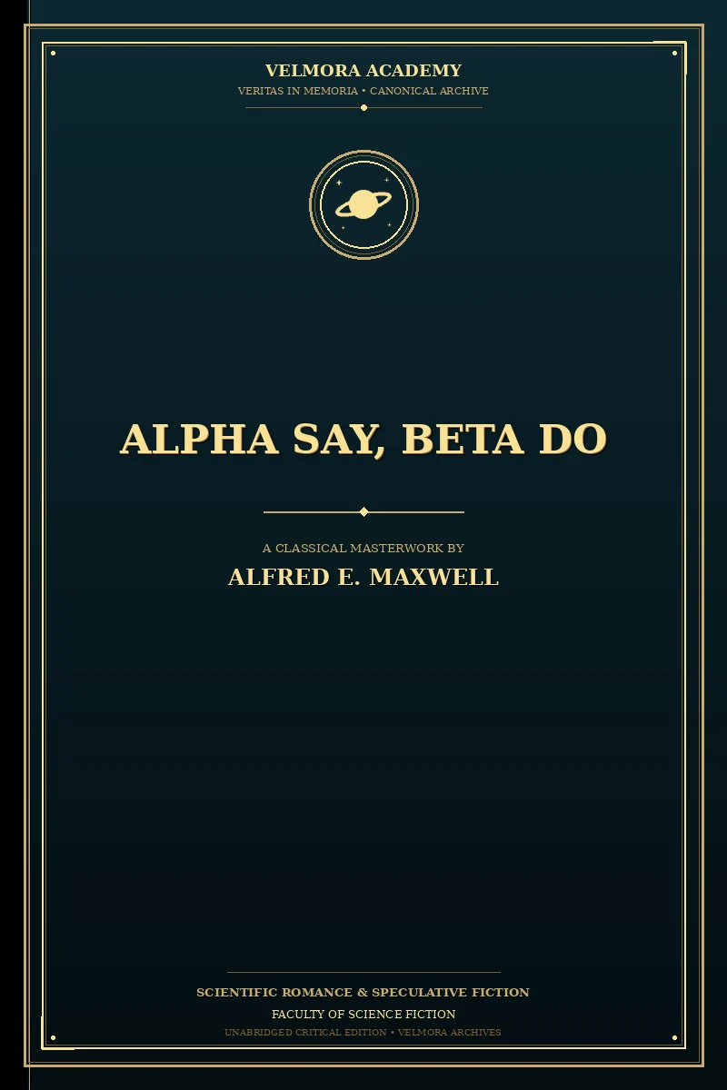 Cover of Alpha Say, Beta Do
