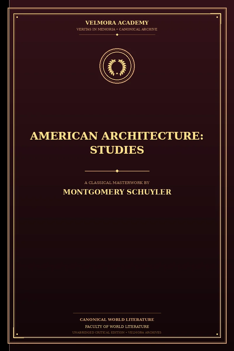 American Architecture: Studies