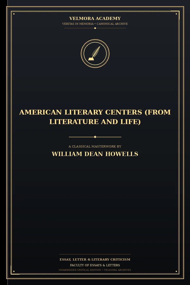 Cover of American Literary Centers (from Literature and Life)