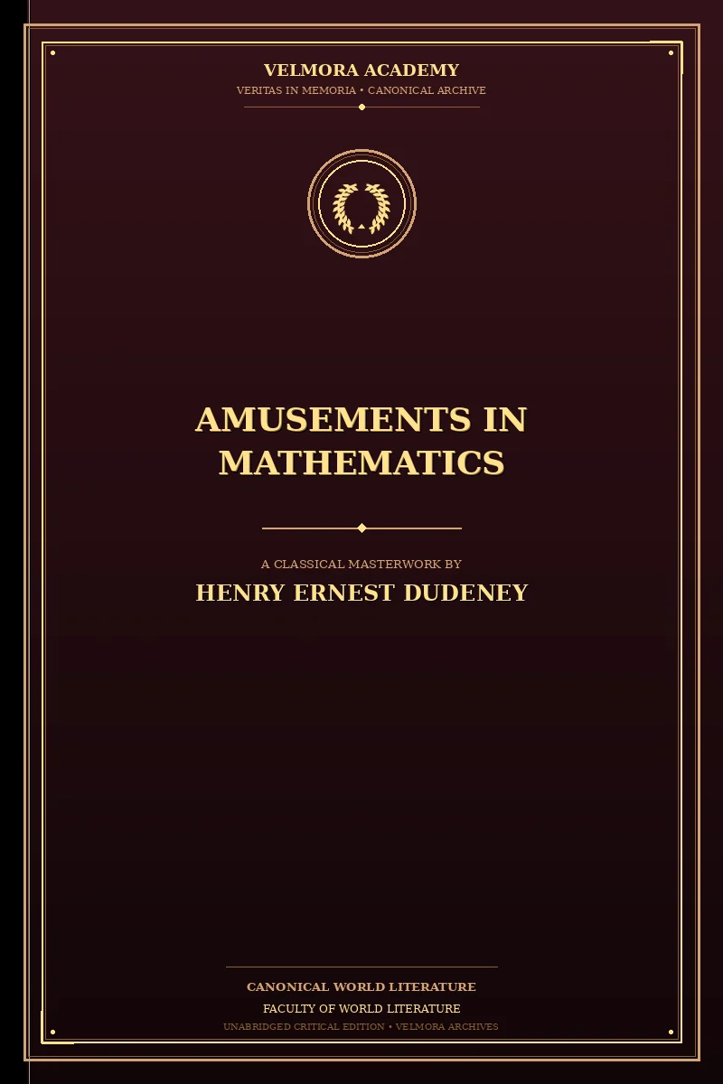 Amusements in Mathematics