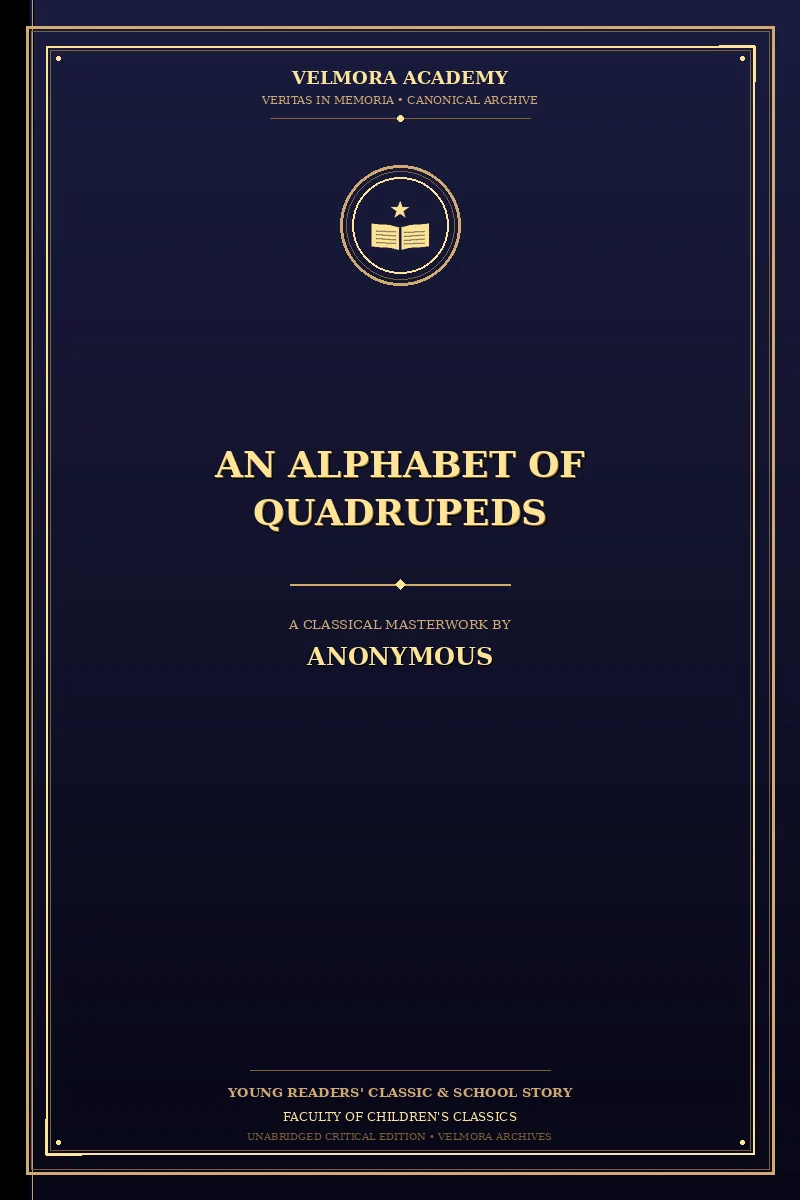 Cover of An Alphabet of Quadrupeds