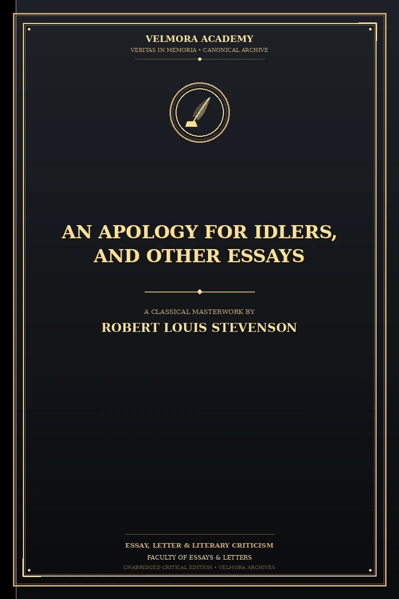Cover of An apology for idlers, and other essays