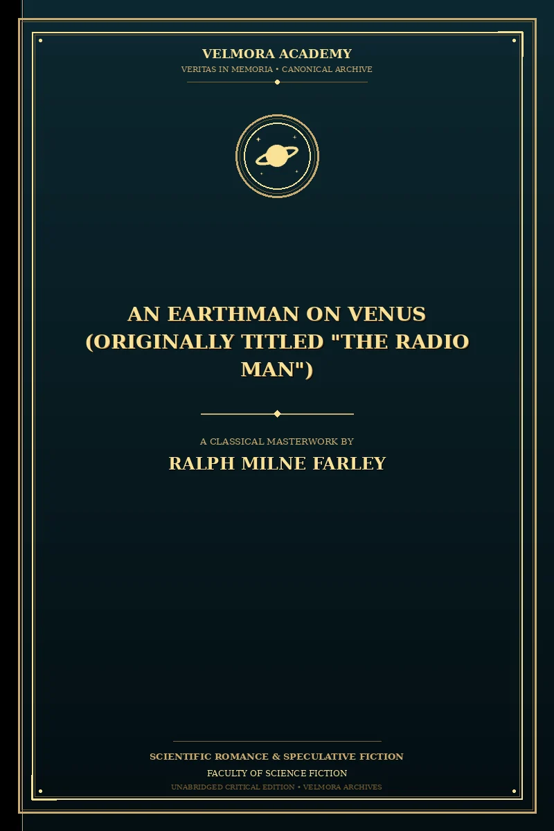 Cover of An Earthman on Venus (Originally Titled "The Radio Man")