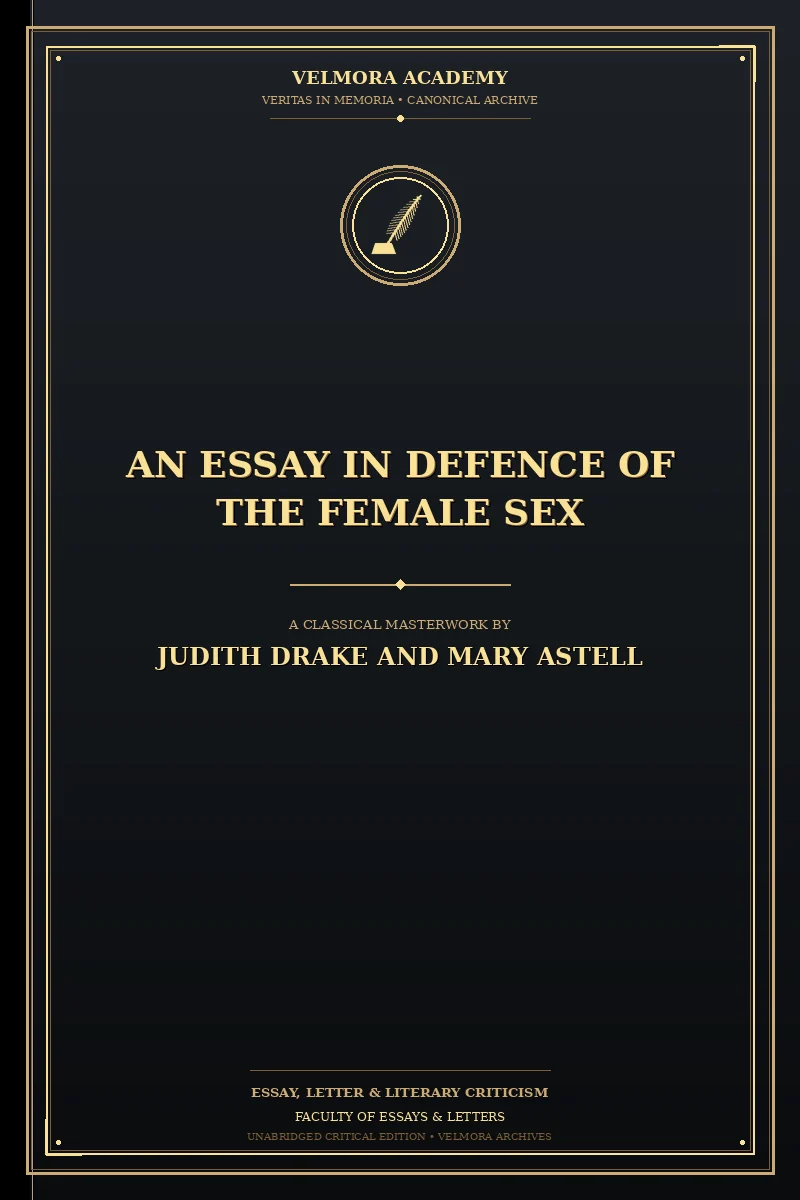 An Essay in Defence of the Female Sex