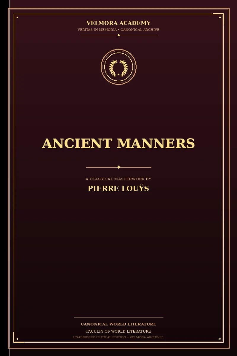 Ancient Manners