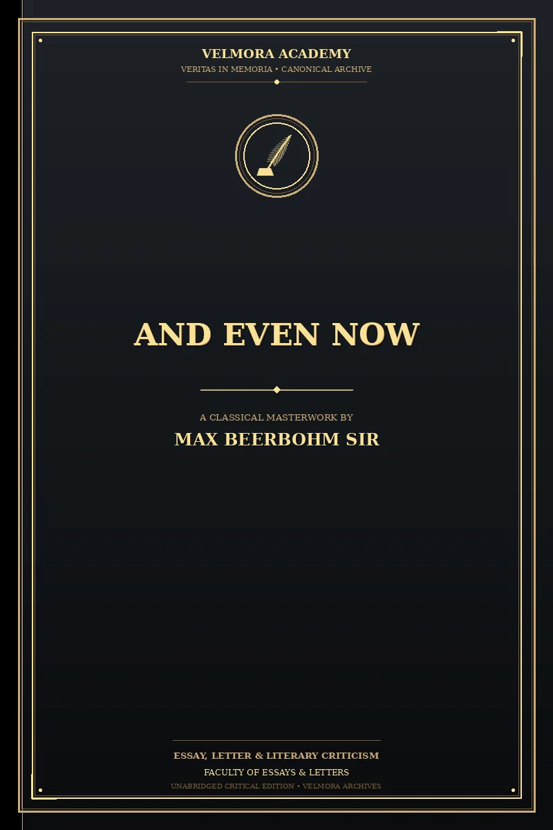 And Even Now