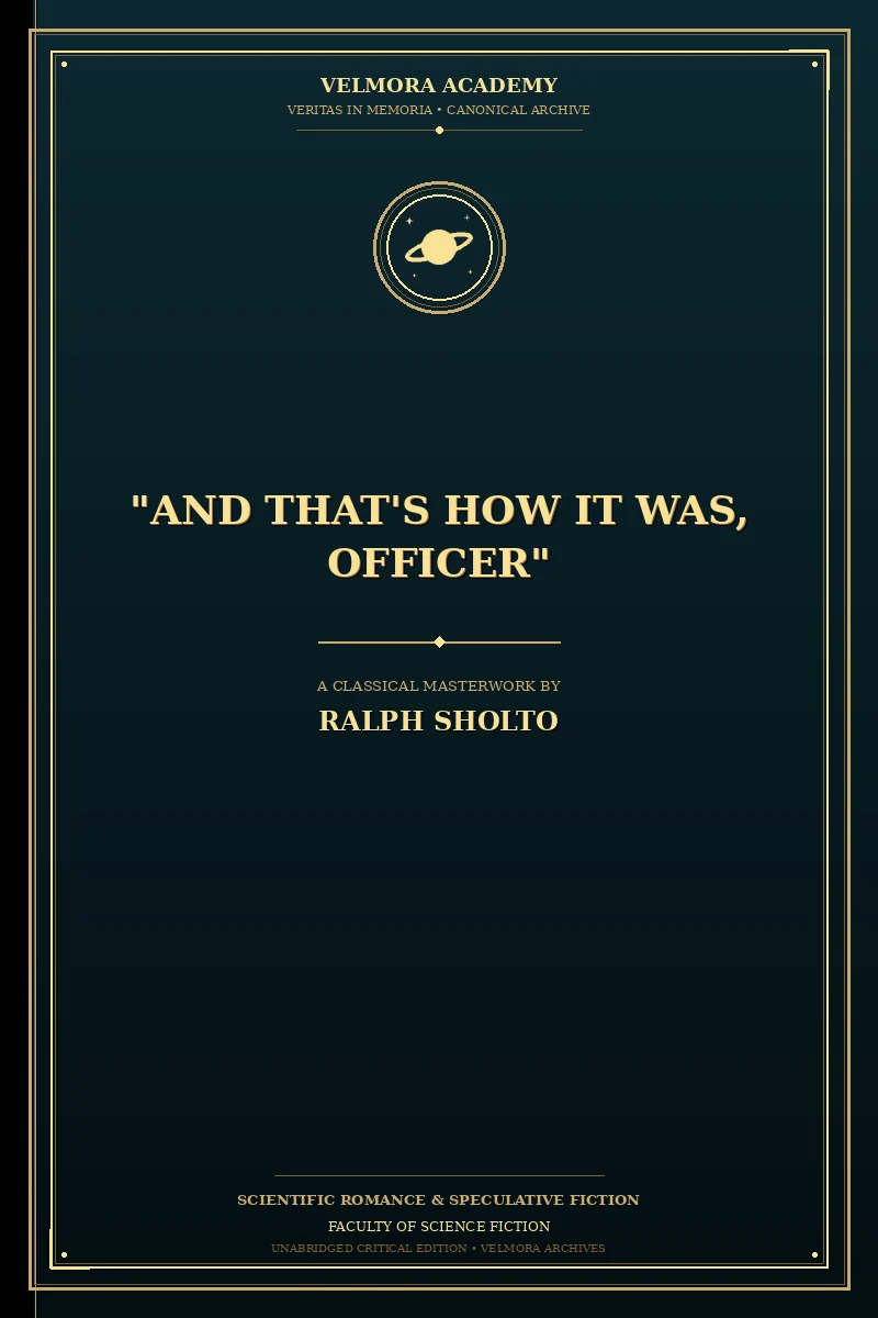 Cover of "And That's How It Was, Officer"