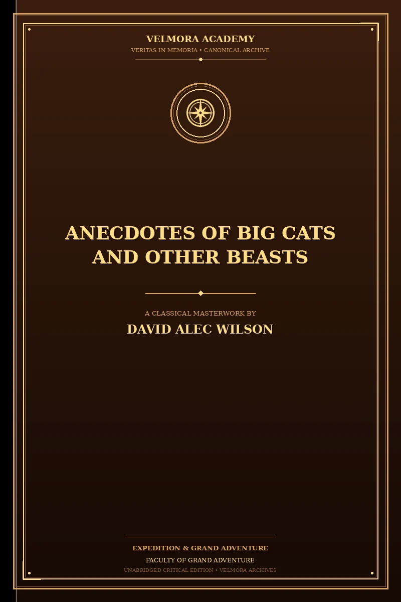 Anecdotes of Big Cats and Other Beasts